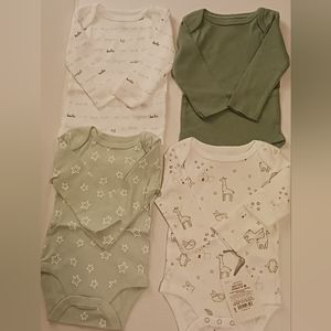 Cloud Island 4 pk Bodysuits / Onesies Size 0-3 mos